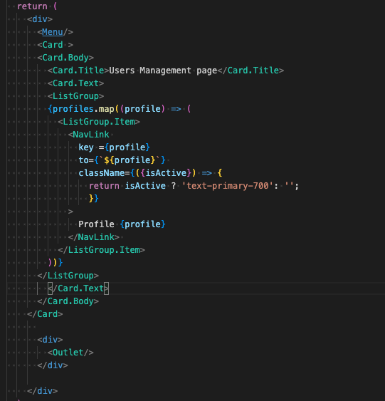 JSX render all in one return